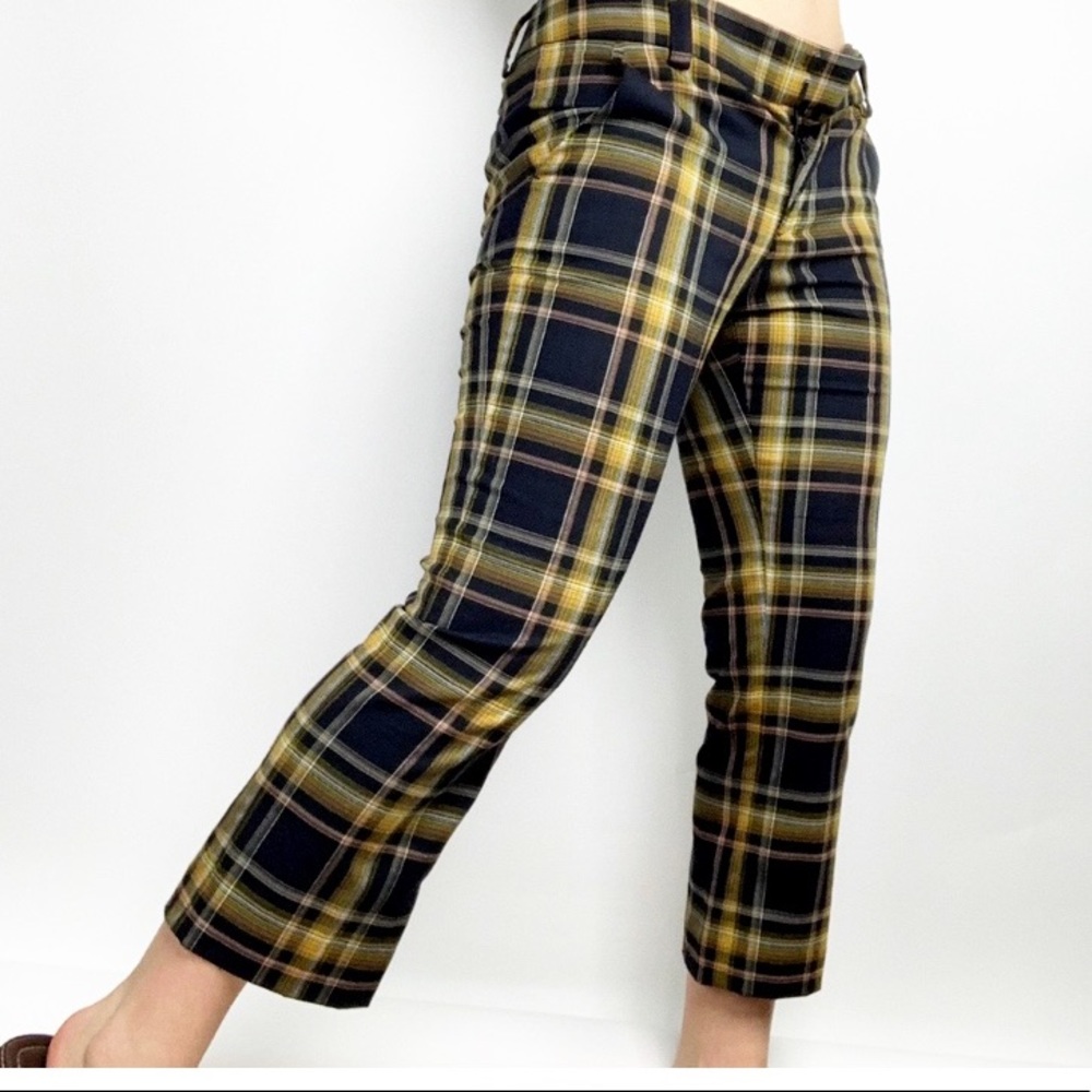 Alice & Olivia plaid cropped pant size 4